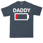 Daddy Low Battery tall t-shirt for men in Heather Navy