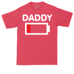 Daddy Low Battery tall t-shirt for men in Heather Red