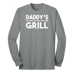 Daddys Gonna Grill Long Sleeve Tee - Athletic Grey
