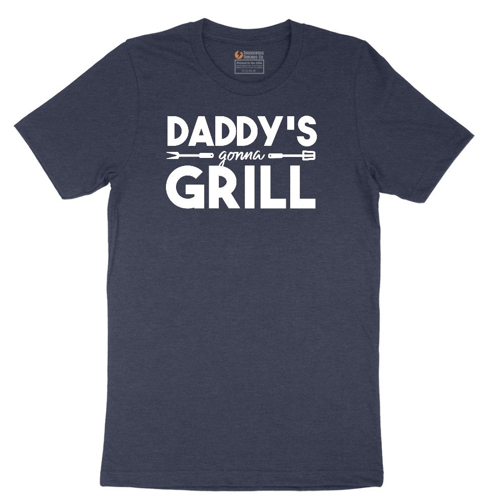 Daddys Gonna Grill Short Sleeve Tee - Heather Navy