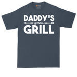 Daddy's Gonna Grill tall t-shirt for men in Heather Navy