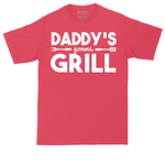 Daddy's Gonna Grill tall t-shirt for men in Heather Red