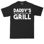 Daddy's Gonna Grill tall t-shirt for men in Jet Black