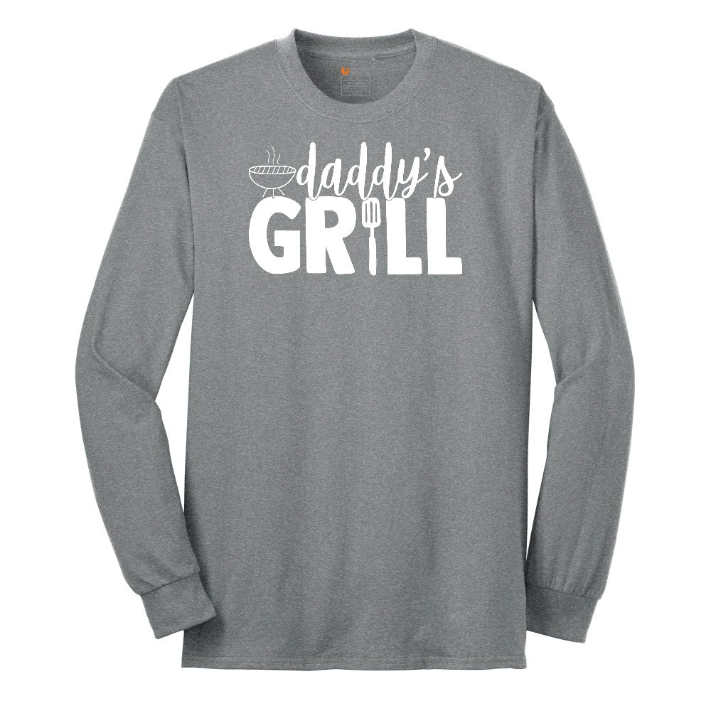 Daddys Grill Long Sleeve Tee - Athletic Grey