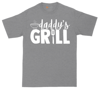 Daddy's Grill tall t-shirt for men in Heather Navy