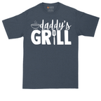 Daddy's Grill tall t-shirt for men in Heather Navy