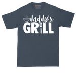 Daddy's Grill tall t-shirt for men in Heather Navy
