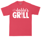 Daddy's Grill tall t-shirt for men in Heather Red