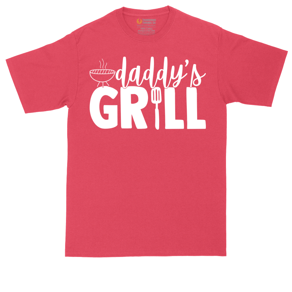 Daddy's Grill tall t-shirt for men in Heather Red
