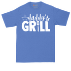 Daddy's Grill tall t-shirt for men in Heather Royal