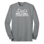 Dads Bar and Grill Long Sleeve Tee - Athletic Grey