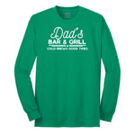 Dads Bar and Grill Long Sleeve Tee - Kelly Green