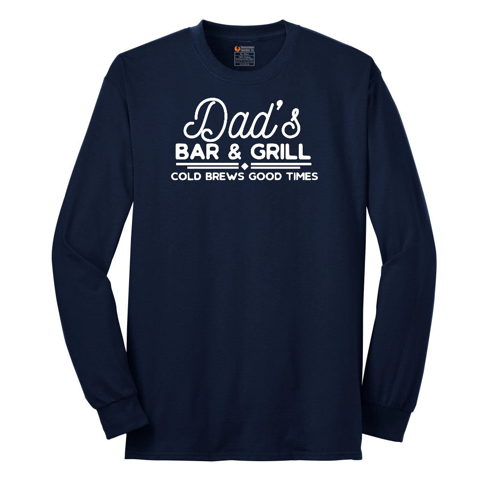 Dads Bar and Grill Long Sleeve Tee - Navy