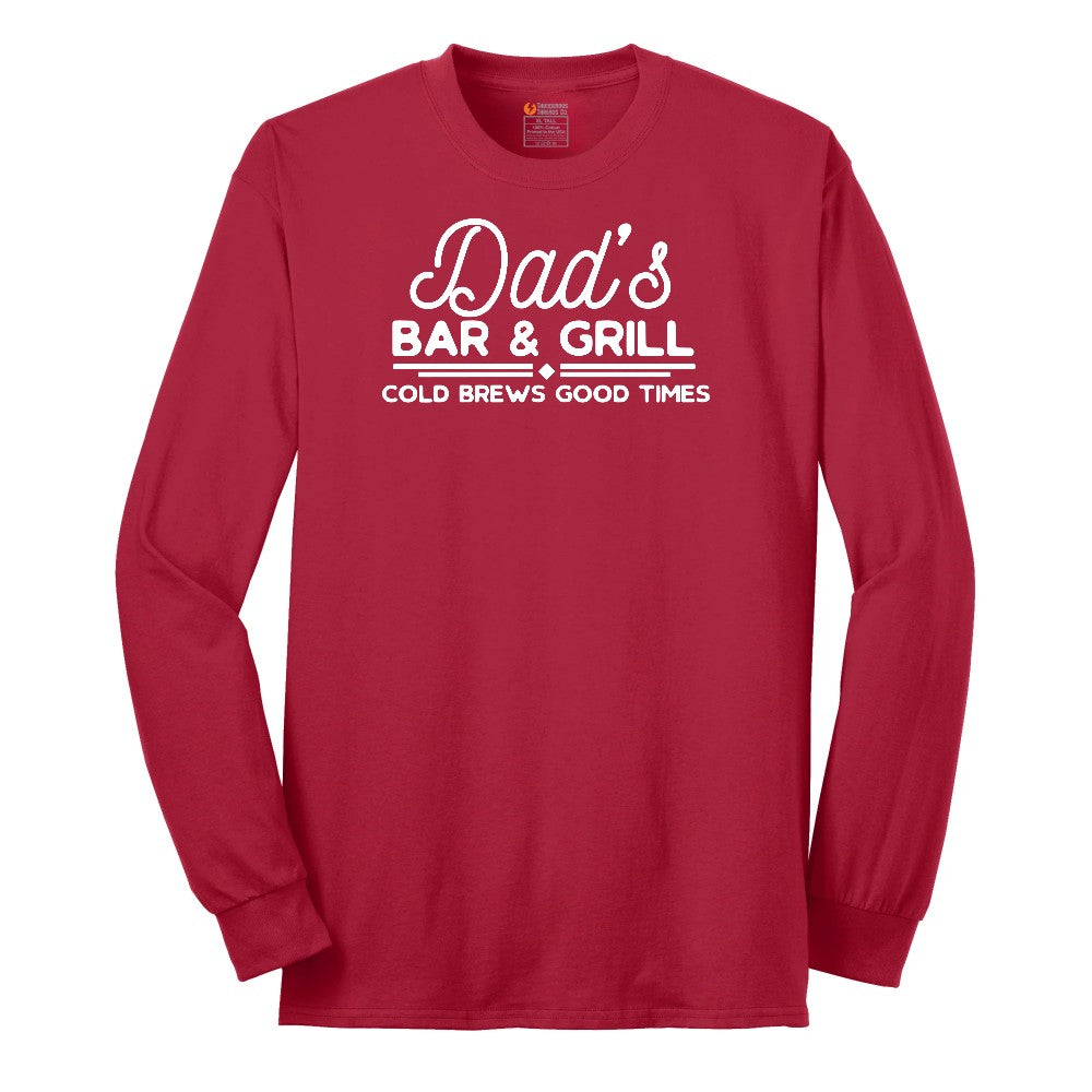 Dads Bar and Grill Long Sleeve Tee - Red