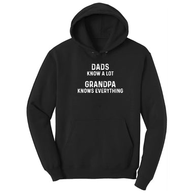 Dads Know A Lot Grandpa Knows Everything Hoodie - Jet Black