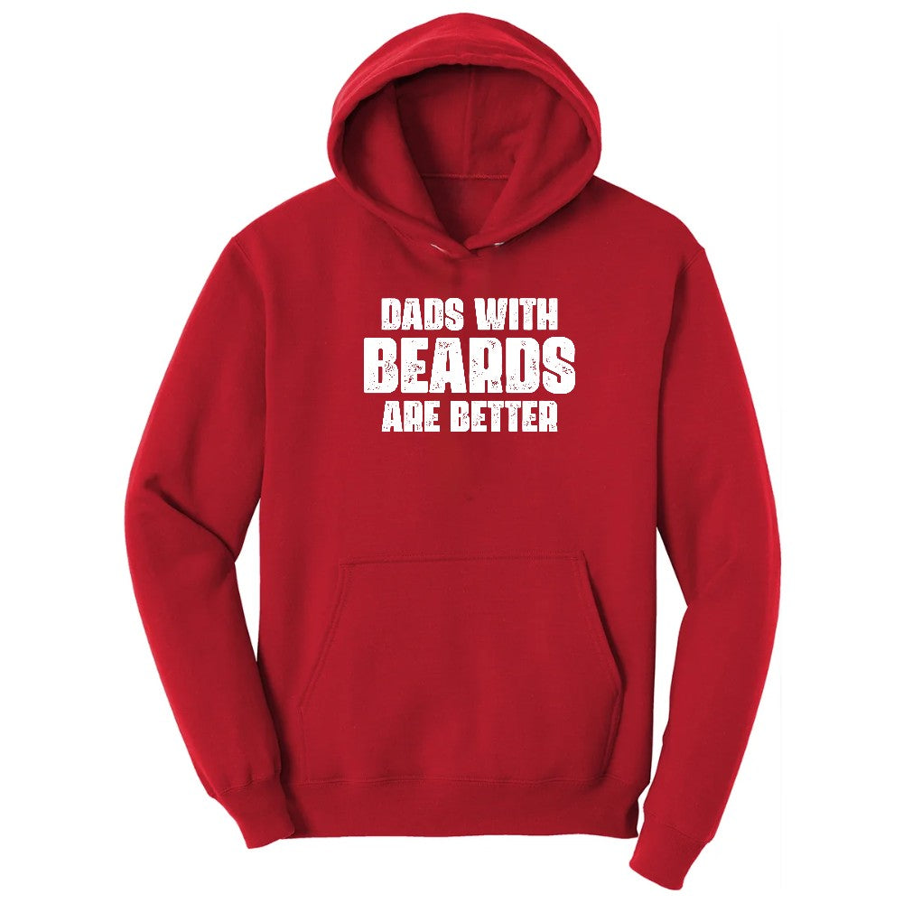 Dads with Beards are Better Hoodie - Red