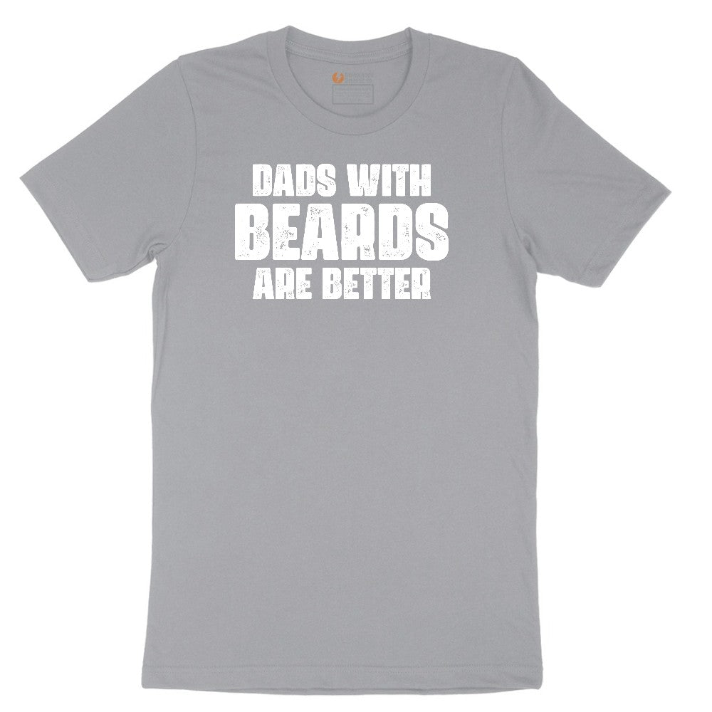 Dads with Beards are Better Short Sleeve Tee - Athletic Heather Grey