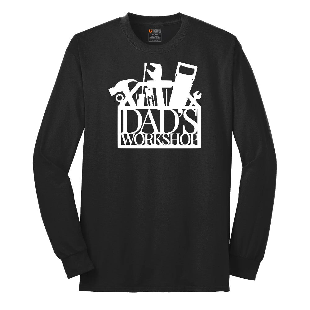Dads Workshop Long Sleeve Tee - Jet Black