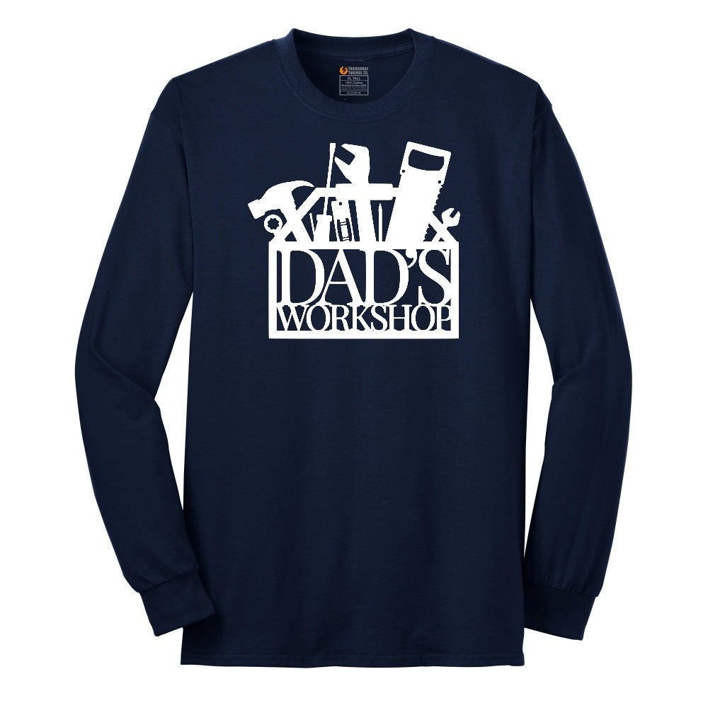 Dads Workshop Long Sleeve Tee - Navy