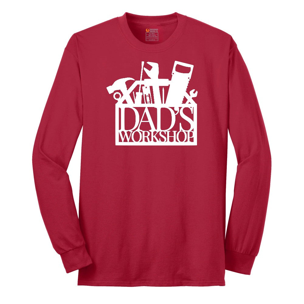 Dads Workshop Long Sleeve Tee - Red