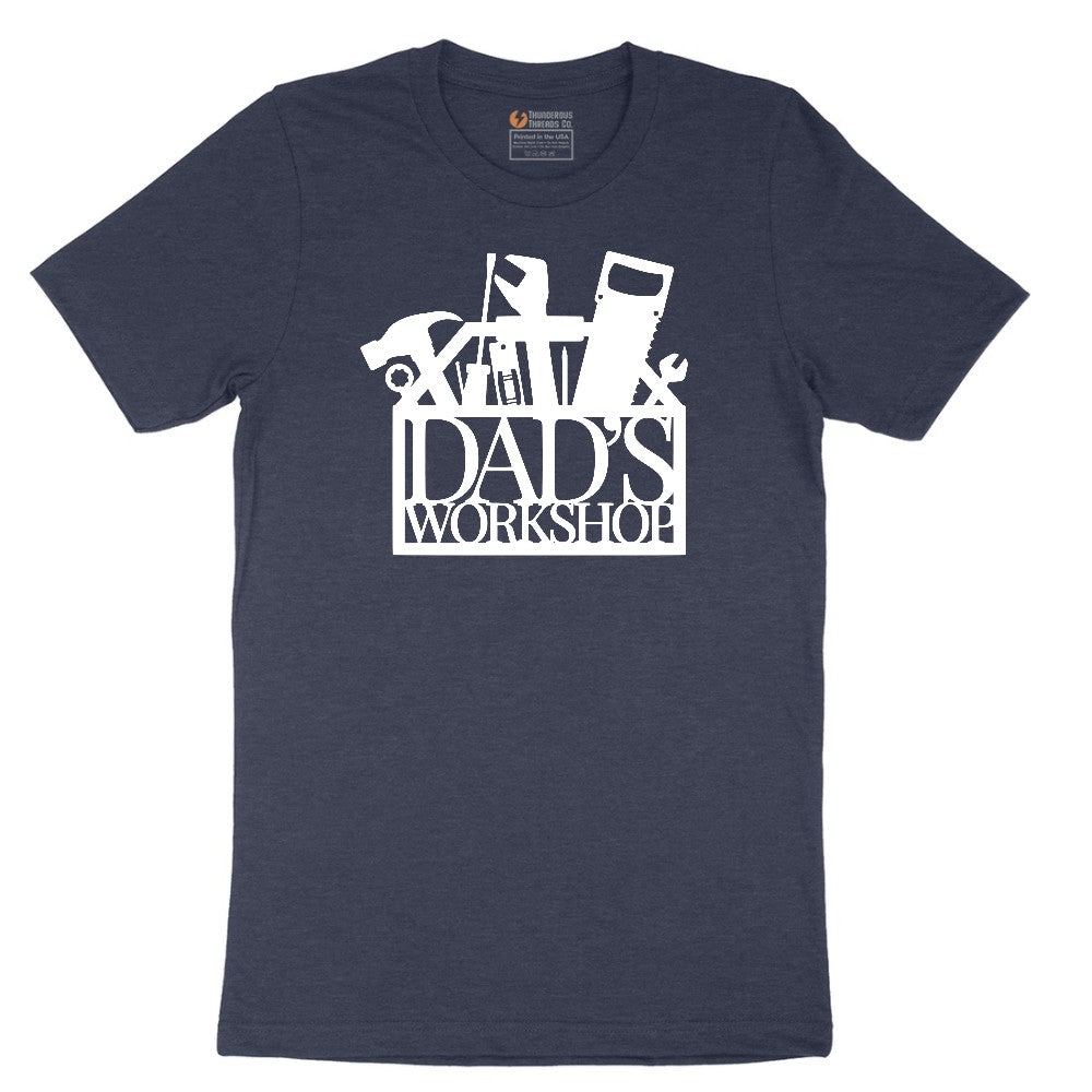 Dads Workshop Short Sleeve Tee - Heather Navy