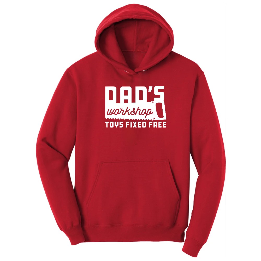 Dads Workshop Toys Fixed Free Hoodie - Red