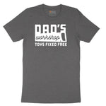 Dads Workshop Toys Fixed Free Short Sleeve Tee - Dark Heather Grey