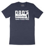 Dads Workshop Toys Fixed Free Short Sleeve Tee - Heather Navy