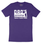 Dads Workshop Toys Fixed Free Short Sleeve Tee - Team Purple