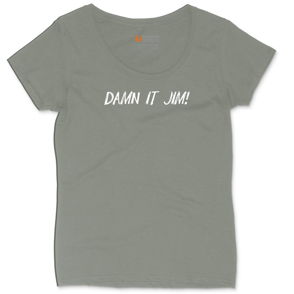 Damn It Jim Ladies Curvy Tee - Bamboo Blackout