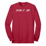 Damn It Jim - Mens T-Shirt - Mens & Ladies T-Shirt Long Sleeve Tee - Red