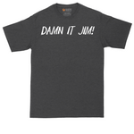 Damn It Jim tall t-shirt for men in Dark Heather Grey