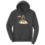 Dibs America Moon Landing Ladies Hoodie - Dark Heather Grey