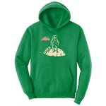Dibs America Moon Landing Ladies Hoodie - Kelly Green
