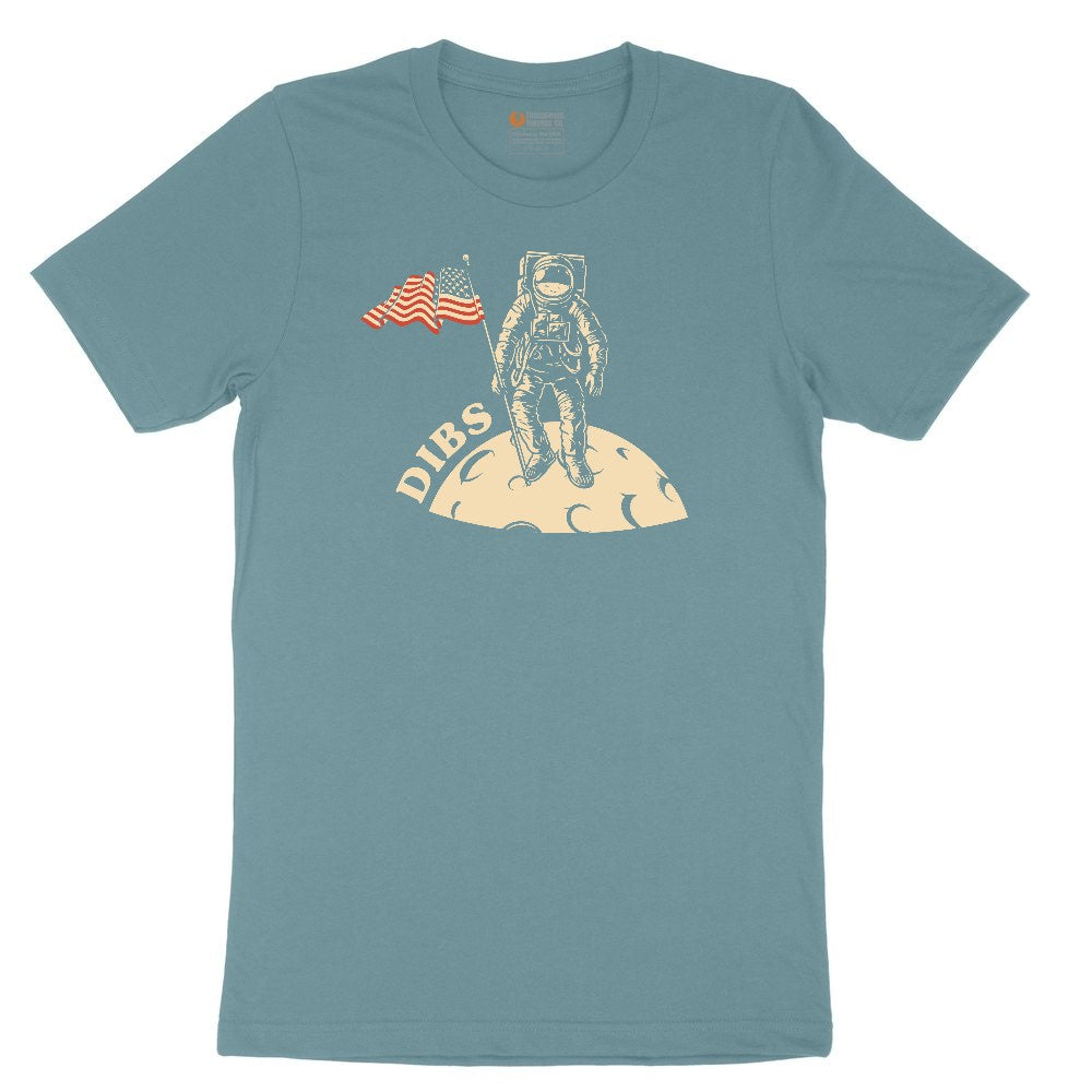 Dibs America Moon Landing Ladies Short Sleeve Tee - Surf Blackout
