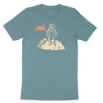 Dibs America Moon Landing Ladies Short Sleeve Tee - Surf Blackout