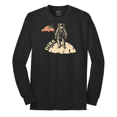 Dibs America Moon Landing Long Sleeve Tee - Jet Black