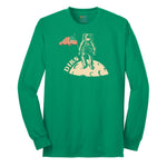 Dibs America Moon Landing Long Sleeve Tee - Kelly Green