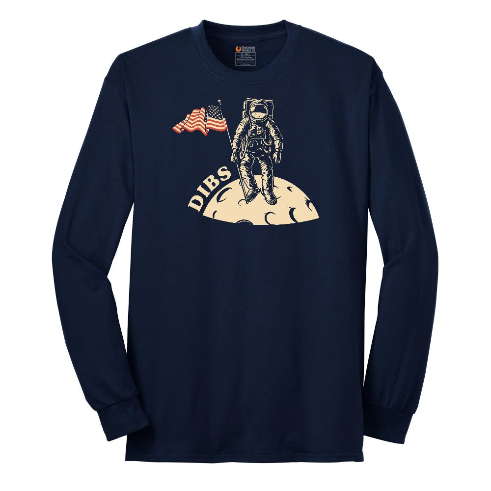 Dibs America Moon Landing Long Sleeve Tee - Navy