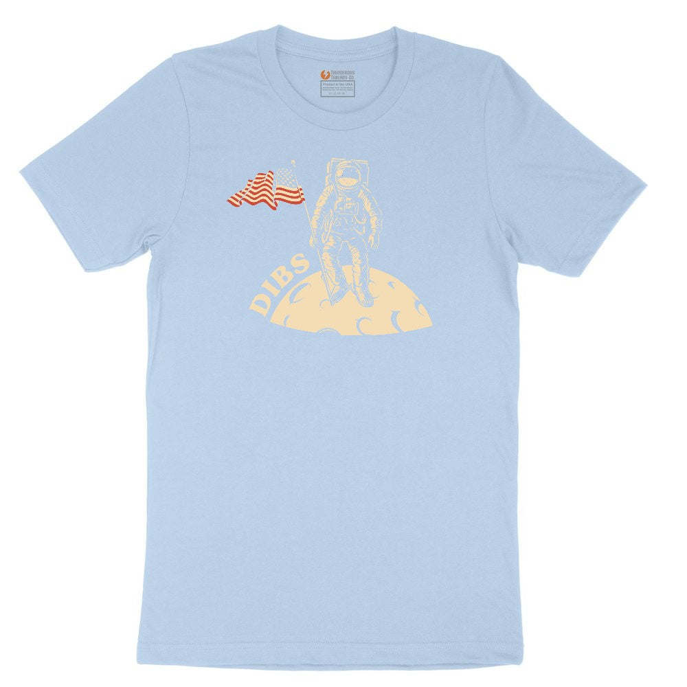 Dibs America Moon Landing Toddler Short Sleeve Tee - Light Blue