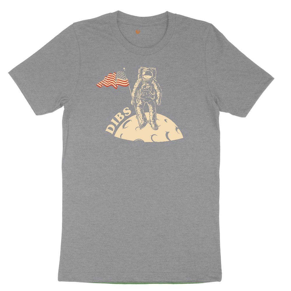 Dibs America Moon Landing Youth Short Sleeve Tee - Athletic Heather
