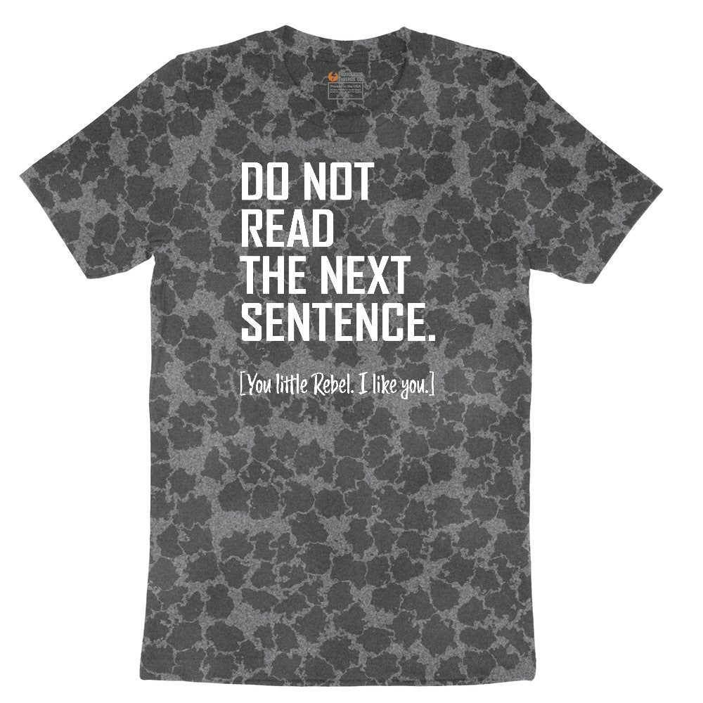 Do Not Read the Next Sentence Ladies Short Sleeve Tee - Black Leopard