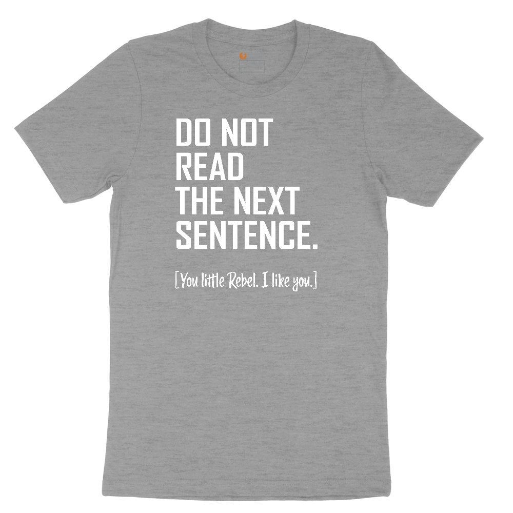 Do Not Read the Next Sentence Ladies Short Sleeve Tee - Granite Heather