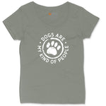 Dogs are My Kind of People Ladies Curvy Tee - Bamboo Blackout