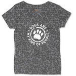 Dogs are My Kind of People Ladies Curvy Tee - Black Leopard