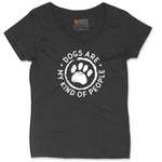 Dogs are My Kind of People Ladies Curvy Tee - Black