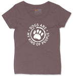 Dogs are My Kind of People Ladies Curvy Tee - Sangria Blackout
