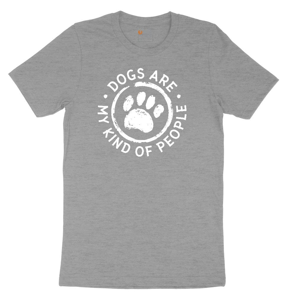 Dogs are My Kind of People Ladies Short Sleeve Tee - Granite Heather