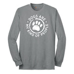 Dogs are My Kind of People Long Sleeve Tee - Athletic Grey