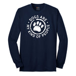 Dogs are My Kind of People Long Sleeve Tee - Navy